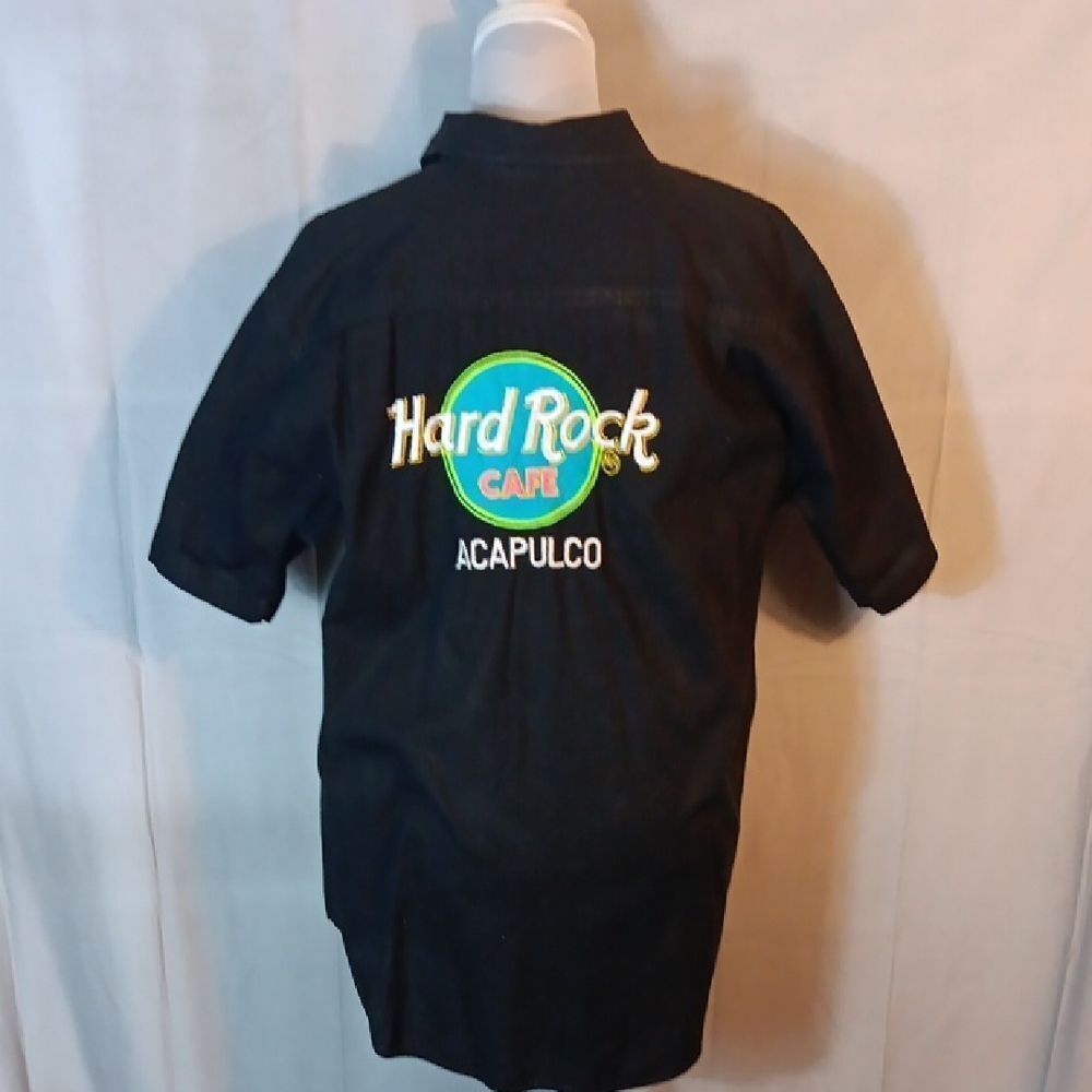 Hard Rock Cafe Acapulco Black Button Down Shirt